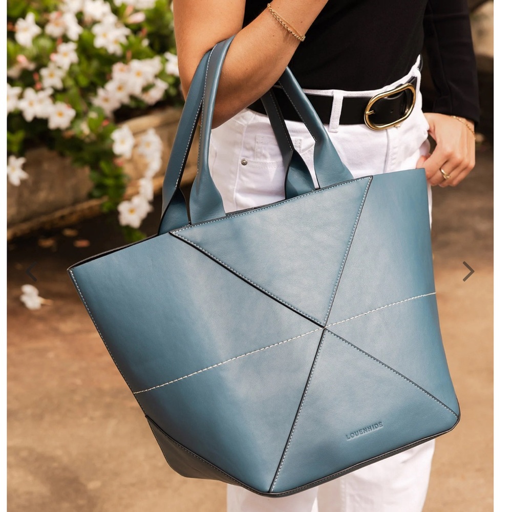 New! Louenhide Roma Tote Bag Steel Blue